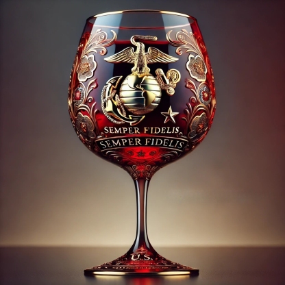 Veteran Tribute Wine Glass