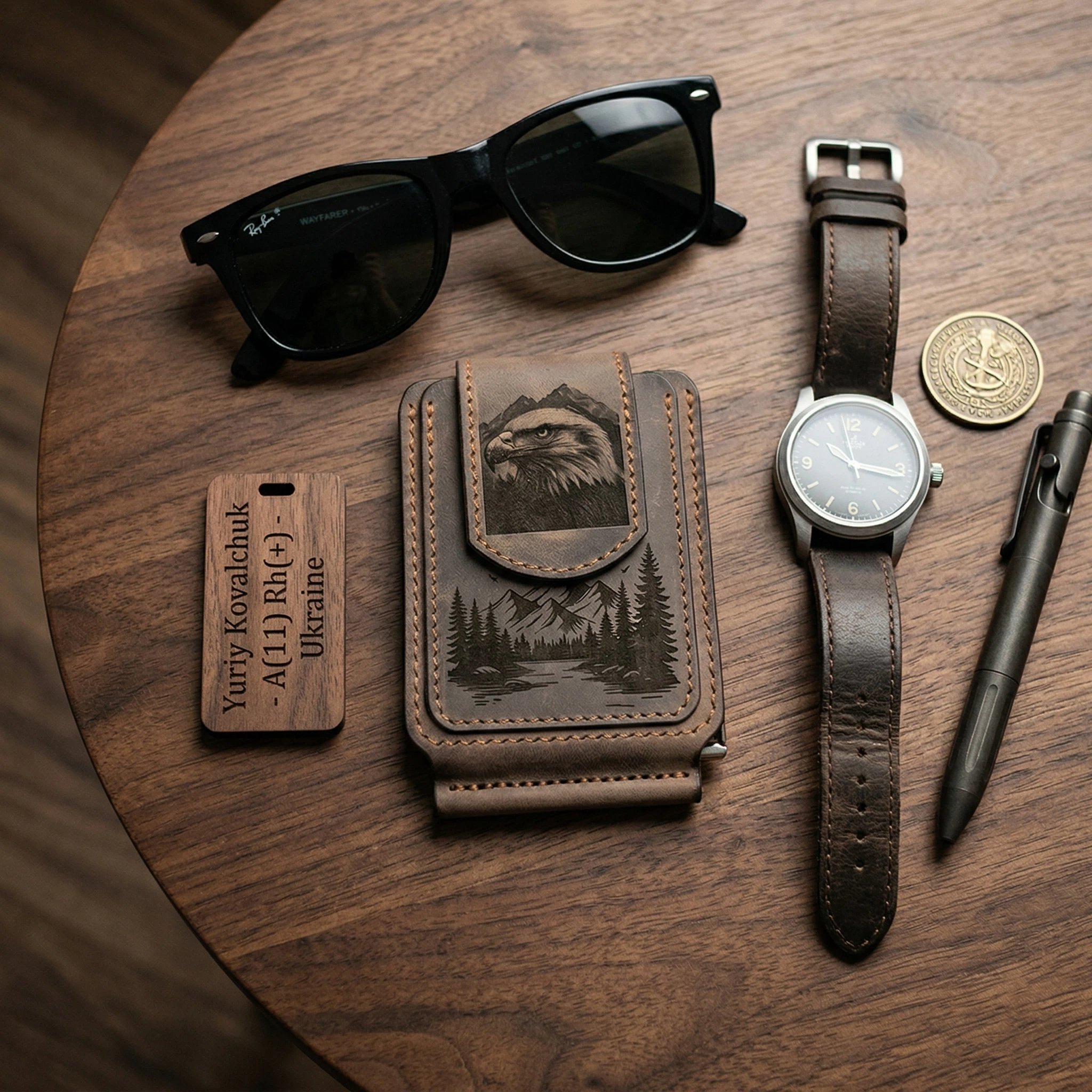 🔥Last Day 49% OFF - 🦅✨Laser-Etched Eagle Tactical Slim Wallet