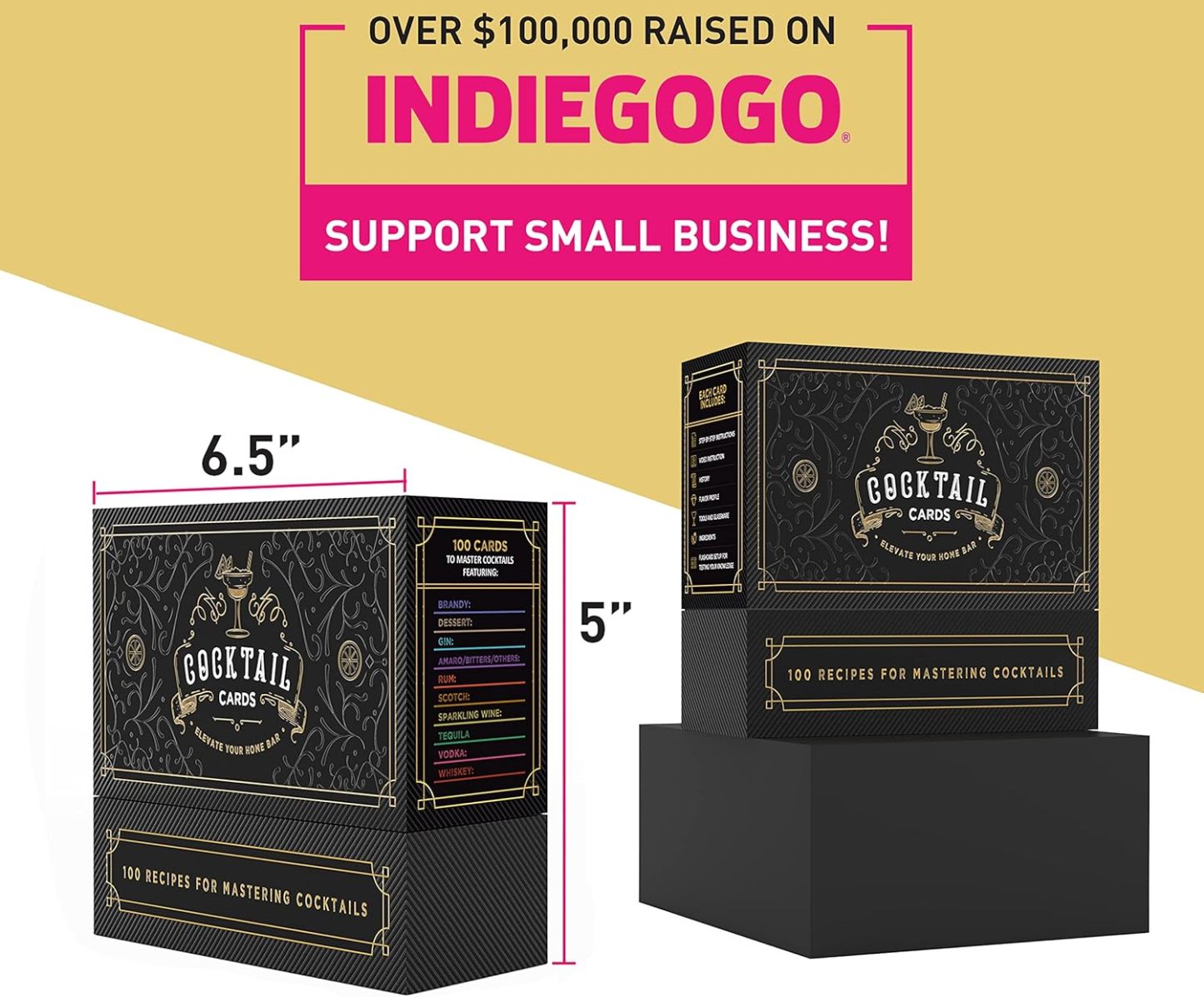 Cocktail Cards Box: 100 Cocktail Recipes to Master Cocktails