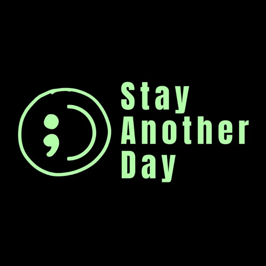 🔥Buy 1 Get 1 Free⏰ SAD Stay Another Day Mental Health Awareness Car Decal Permanent Sticker for Vehicle Windows 🎁Waterproof & No Residue
