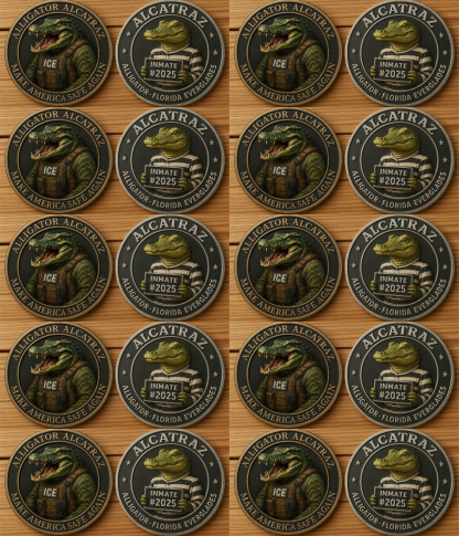 🏆Flash Sale 60% OFF - 🐊⛓️Alligator Alcatraz Inmate Mugshot Coin