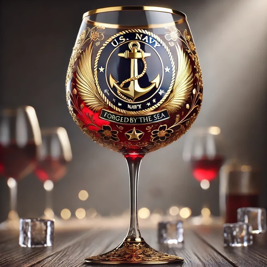 Veteran Tribute Wine Glass
