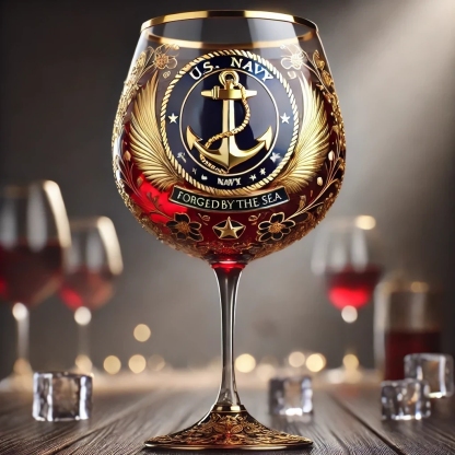 Veteran Tribute Wine Glass
