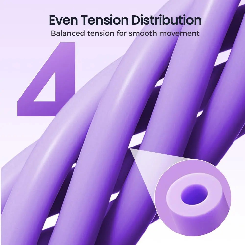 4-Tube Resistance Band Pedal - Elastic Pull Rope for Workout, Stretching & Home Fitness