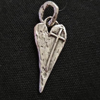 ✝️100% Handmade Silver Cross Healing Heart