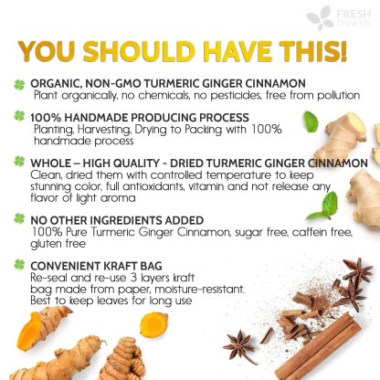 100% Natural Turmeric Ginger Cinnamon Tea