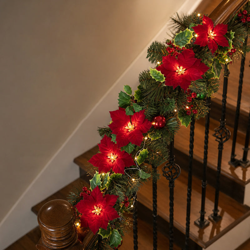 🔥Poinsettia LED Flower String Lights