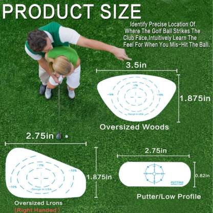 Golf Impact Tape Woods、Irons、Putters 3 in 1 Set (120 PCS)
