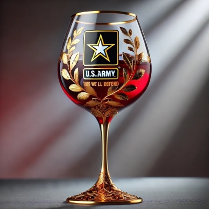 Veteran Tribute Wine Glass
