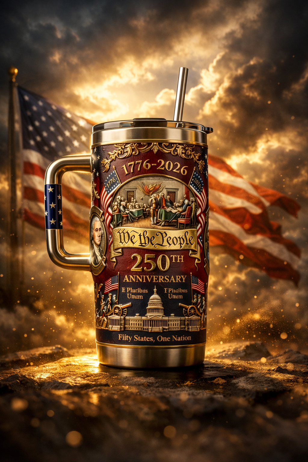 U.S. 250th Anniversary Commemorative Travel Tumbler (1776-2026)