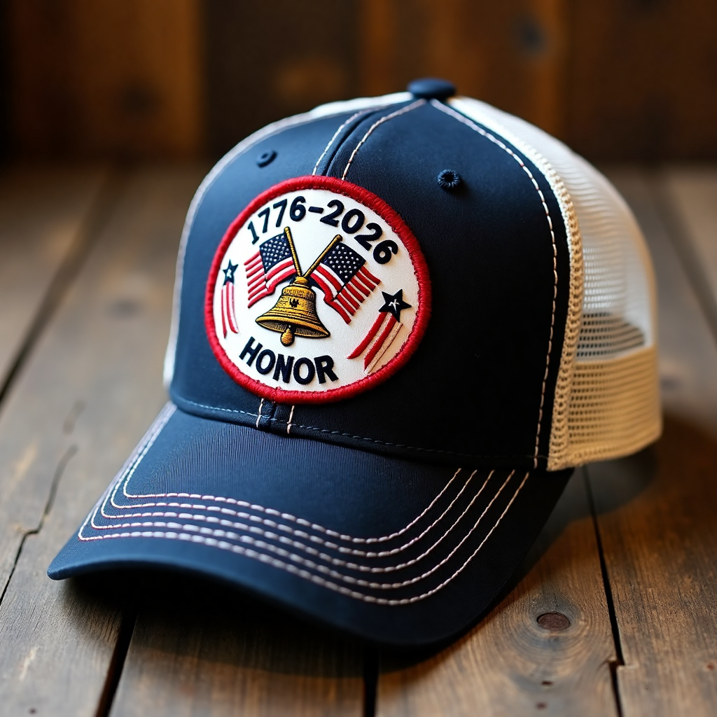 250th Birthday Embroidered Mesh Cap