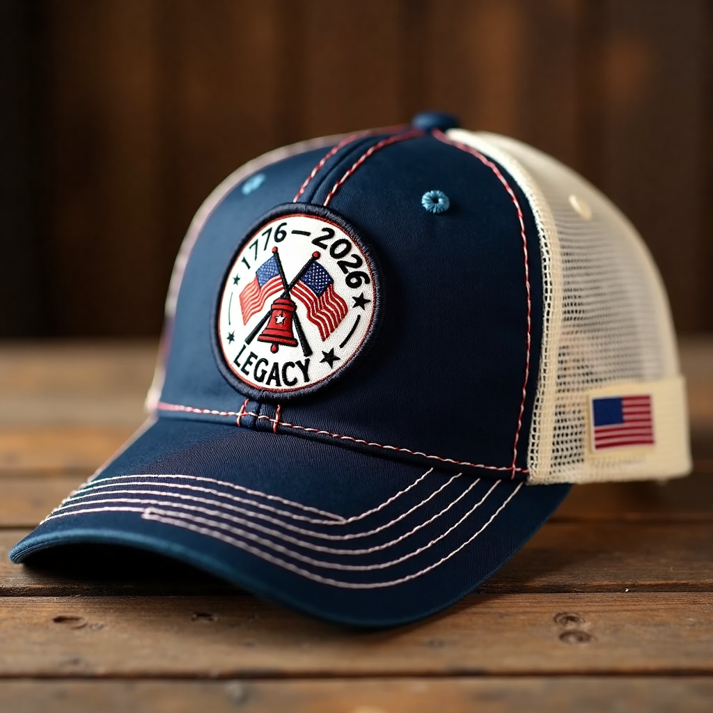 250th Birthday Embroidered Mesh Cap