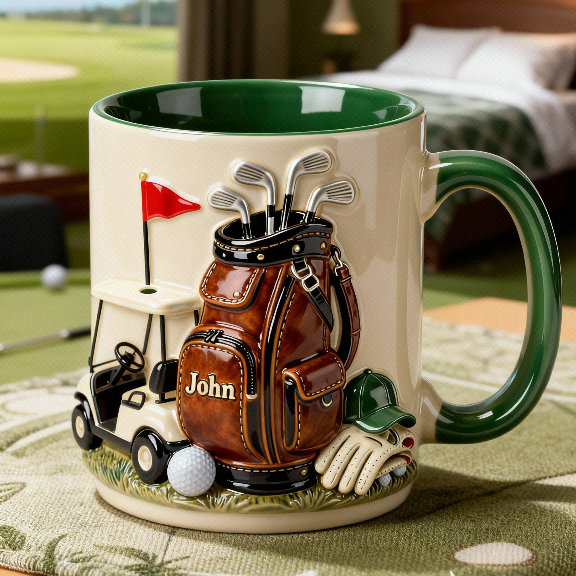 On The Course Golf Coffee Mug - Personalized Gift For Golfers