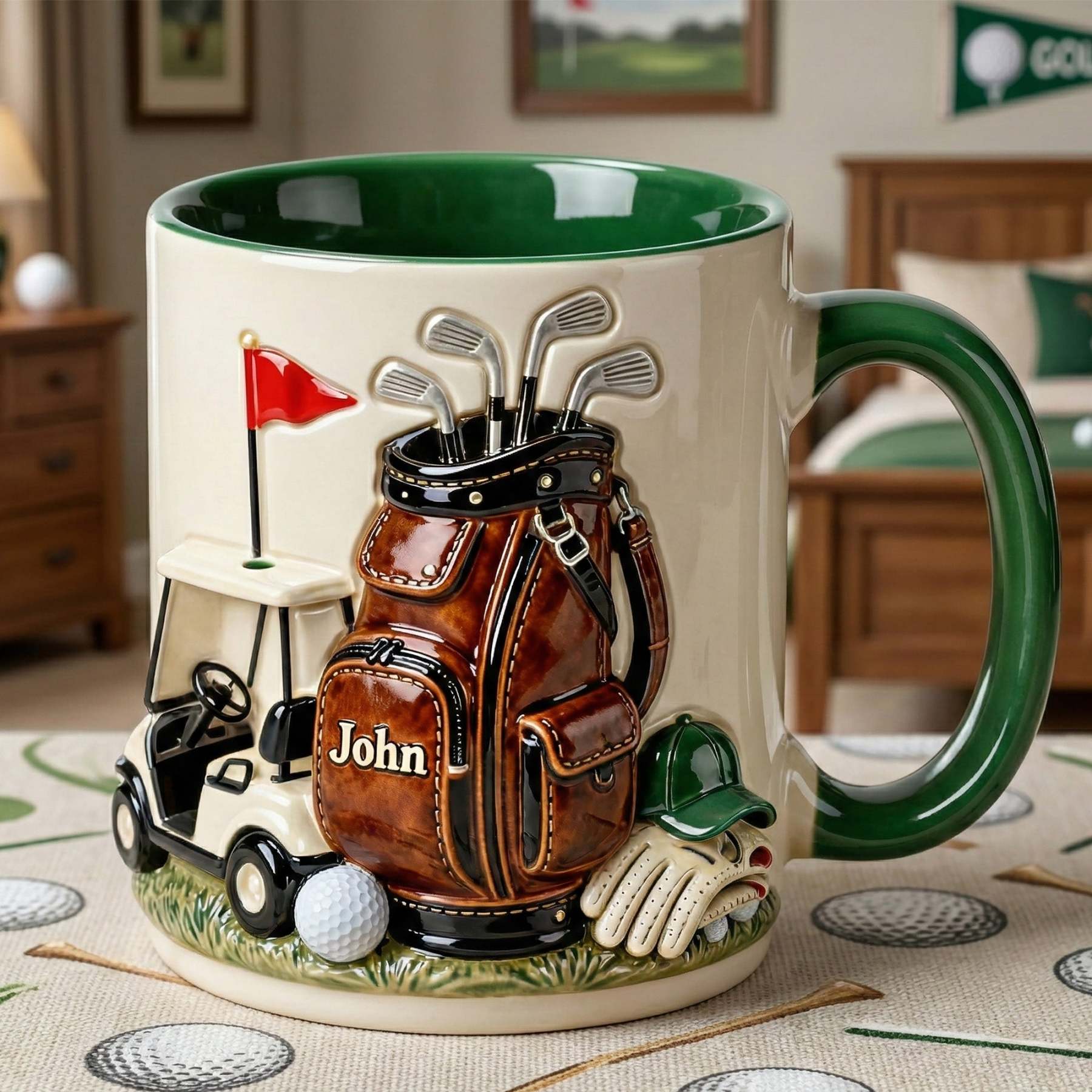 On The Course Golf Coffee Mug - Personalized Gift For Golfers