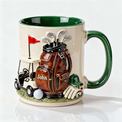 On The Course Golf Coffee Mug - Personalized Gift For Golfers
