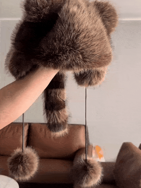 LAST DAY 49% OFF - Handmade Imitation Raccoon Fur Hat - - BUY 2 FREE SHIPPING