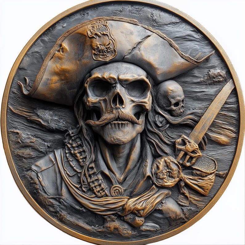 🌊🏴‍☠️ Skeleton Pirate Collectible Coin