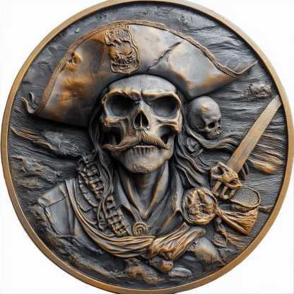 🌊🏴‍☠️ Skeleton Pirate Collectible Coin