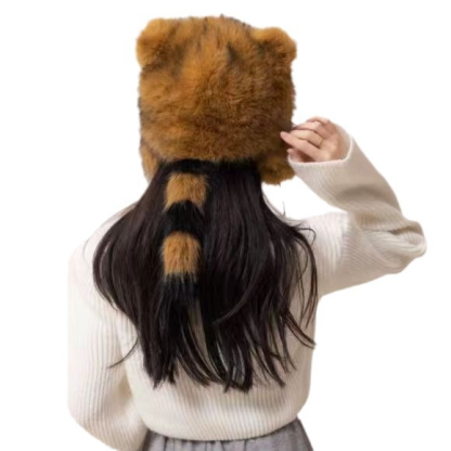 LAST DAY 49% OFF - Handmade Imitation Raccoon Fur Hat - - BUY 2 FREE SHIPPING