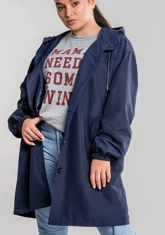 Water Resistant Oversized Hooded Windbreaker Rain Jacket