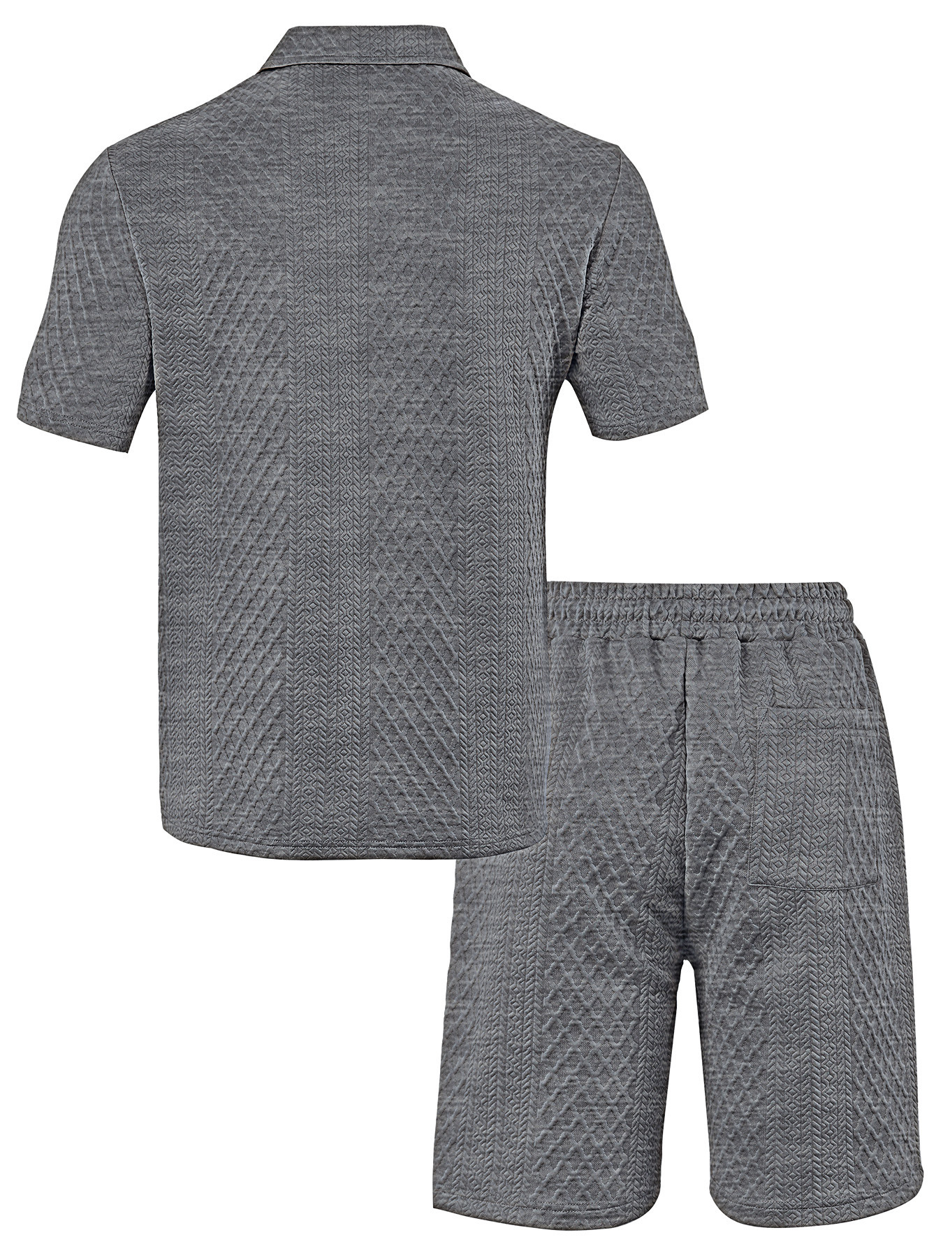Men's Jacquard T Shirt & Shorts Set