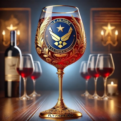 Veteran Tribute Wine Glass