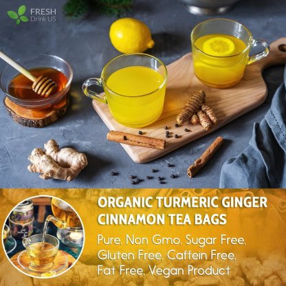 100% Natural Turmeric Ginger Cinnamon Tea