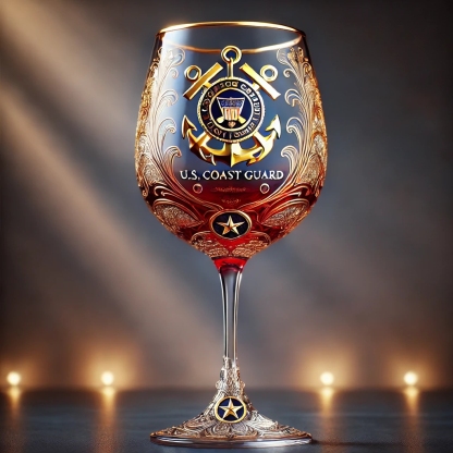 Veteran Tribute Wine Glass