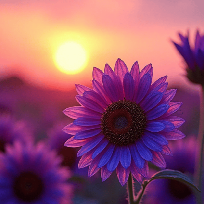 Purple Giant Sunflower Seeds-Sun Flower Rare Plant Garden