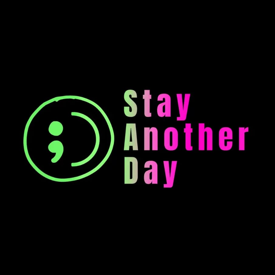 🔥Buy 1 Get 1 Free⏰ SAD Stay Another Day Mental Health Awareness Car Decal Permanent Sticker for Vehicle Windows 🎁Waterproof & No Residue