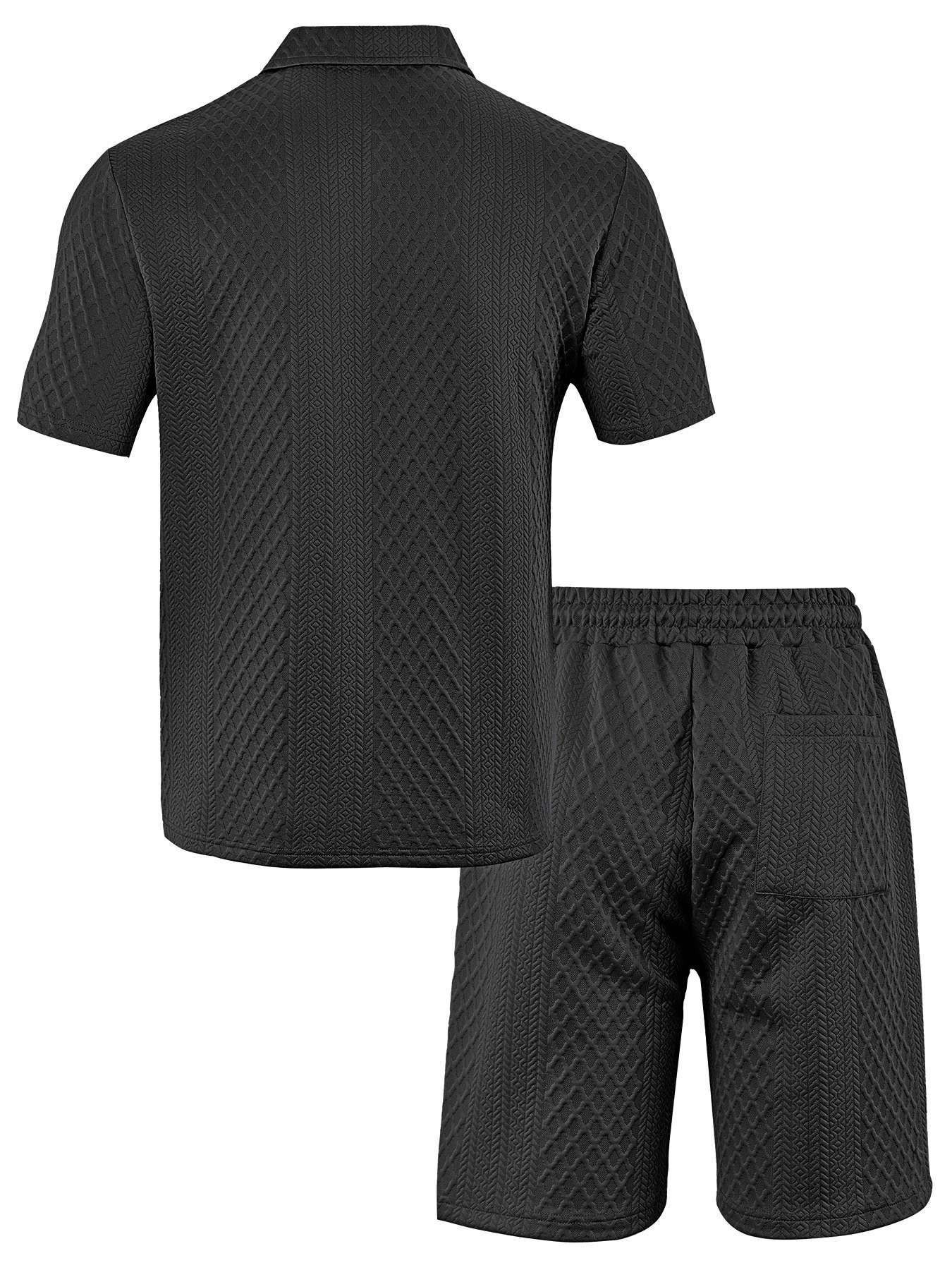 Men's Jacquard T Shirt & Shorts Set