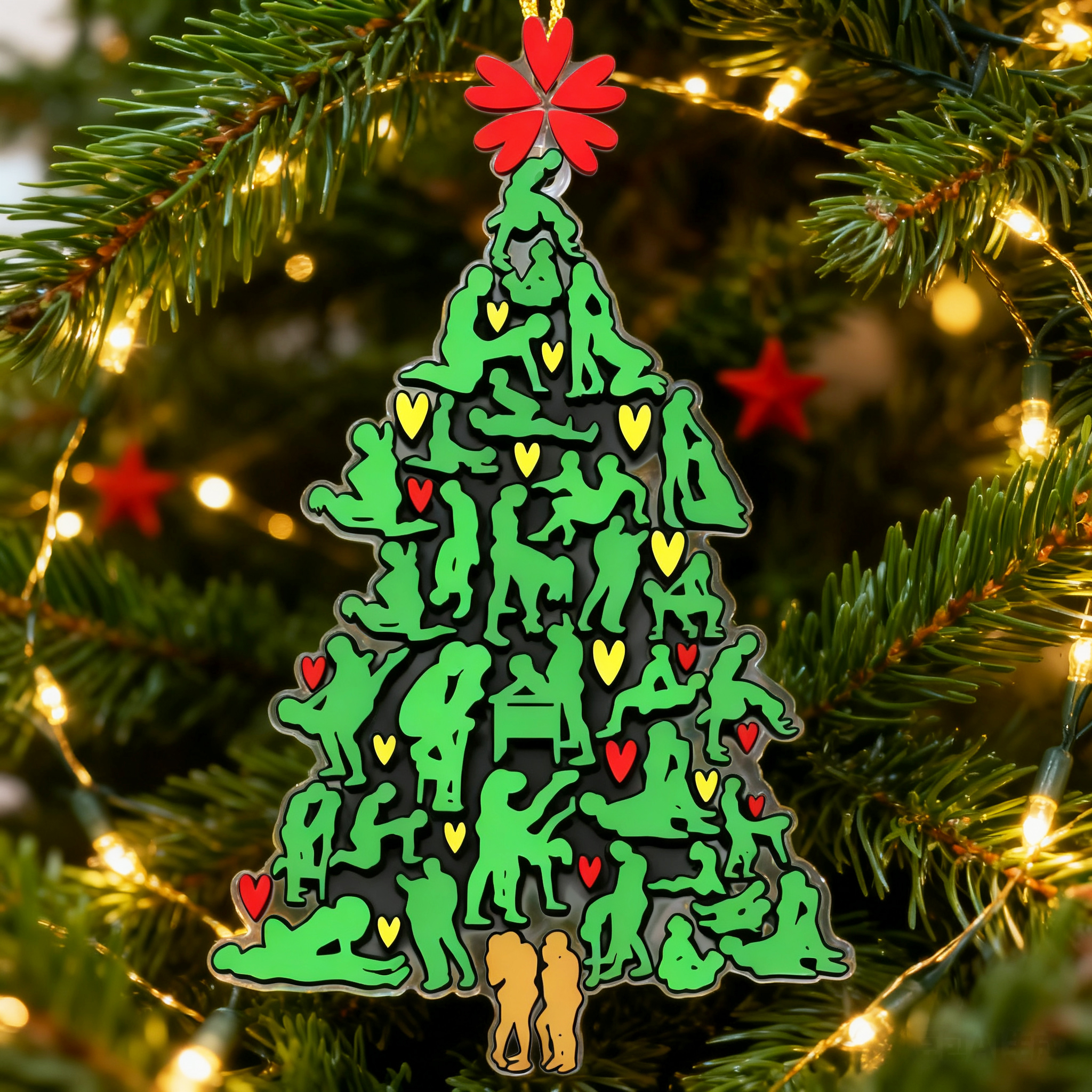 🎄😂“The Naughty Tree” Cheeky Christmas Ornament