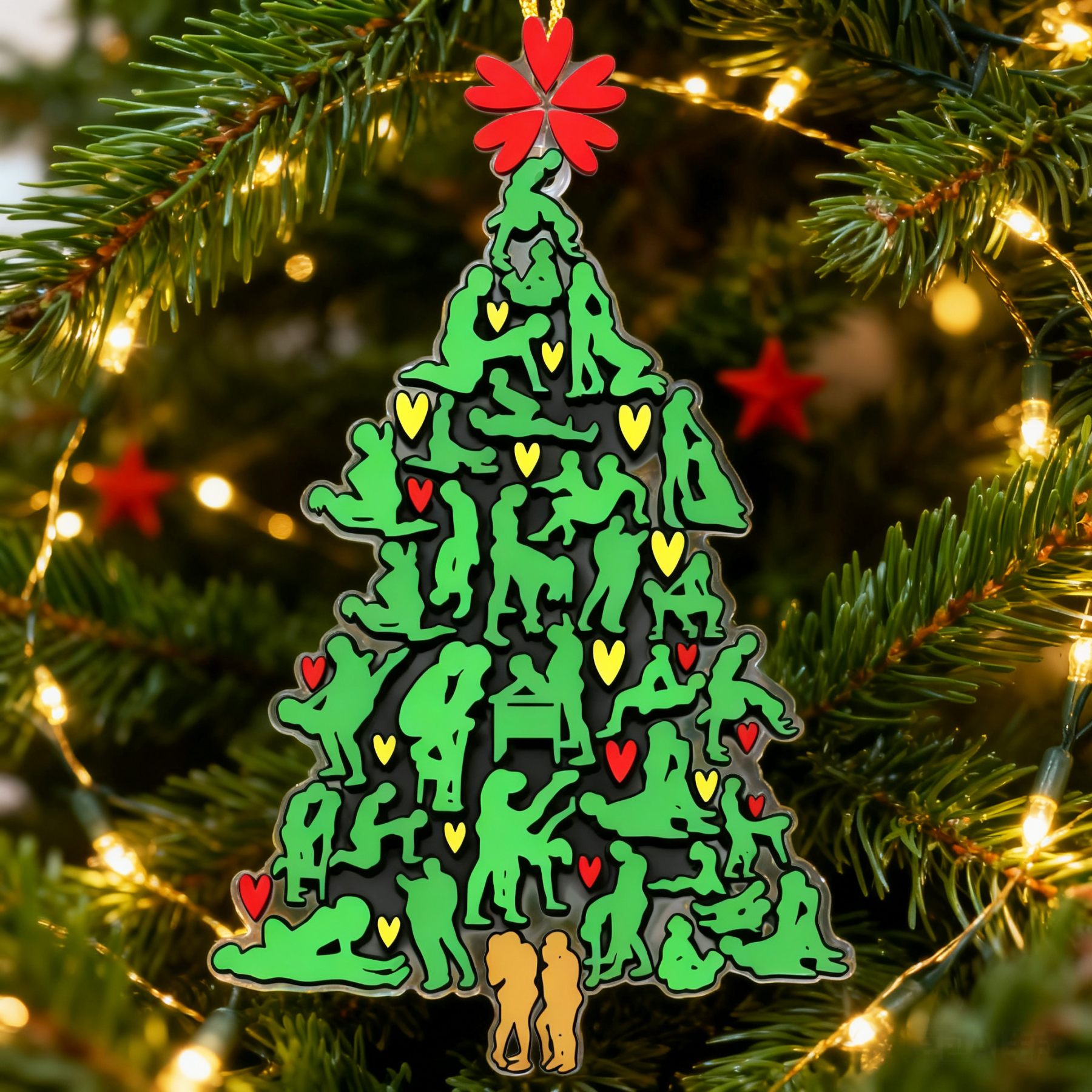 🎄😂“The Naughty Tree” Cheeky Christmas Ornament