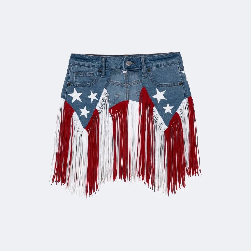 🔥LAST DAY 49% OFF - USA 250th Anniversary Patriotic Denim Fringe Belt