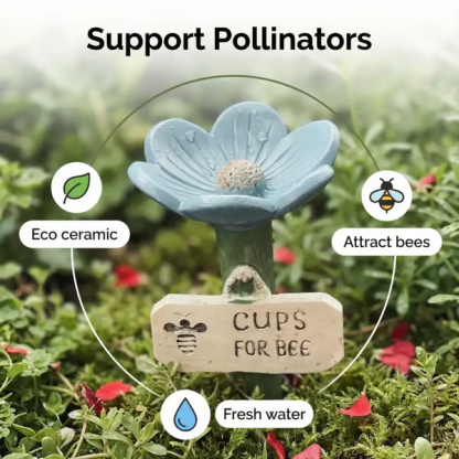 🌸Flower-shaped resin bee watering station🐝💧