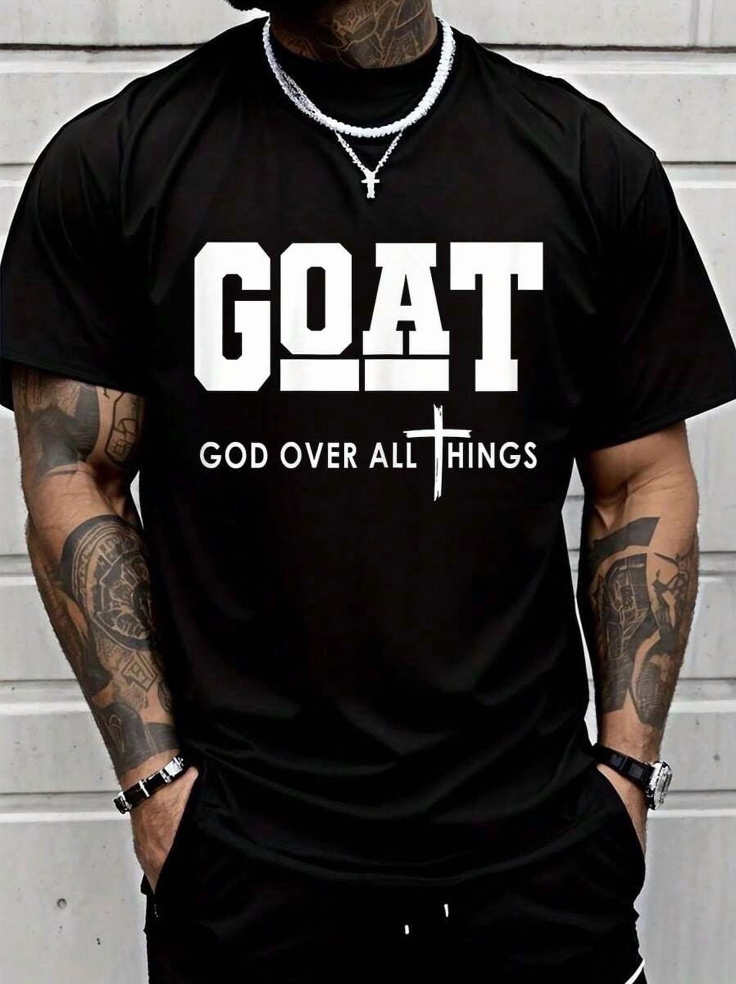 "GOAT - God Over All Things" Christian Faith T-Shirt