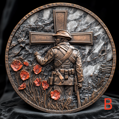 Poppy Cross Military Memorial Coin
