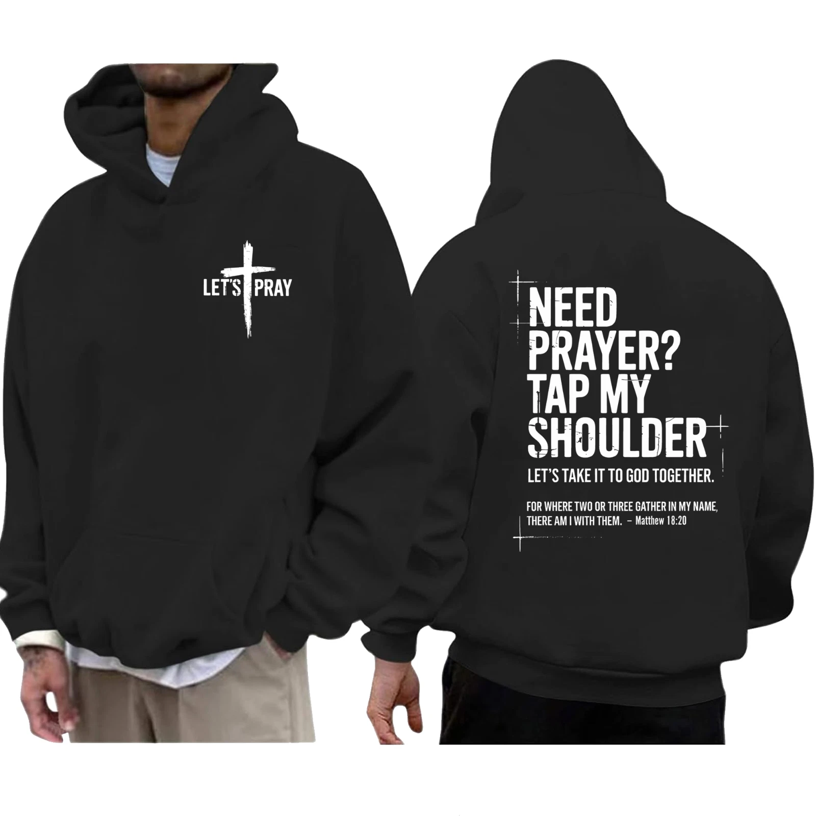 Need Prayer Hoodie - Tap My Shoulder Let’s Pray Christian Faith Hoodie