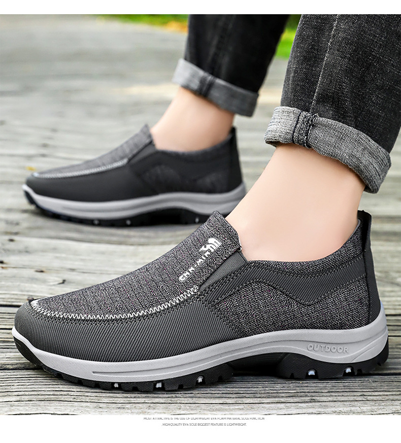 (Limited Time Sale 70% OFF) Men's Slip-On Walking Shoes with Lightweight Cushioned Sole