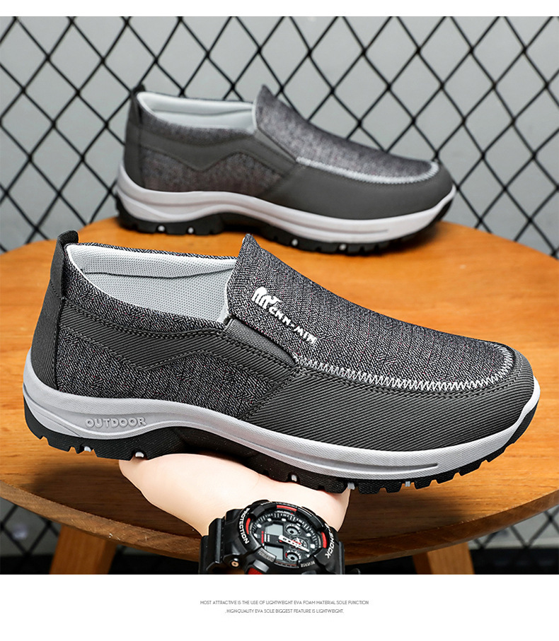 (Limited Time Sale 70% OFF) Men's Slip-On Walking Shoes with Lightweight Cushioned Sole
