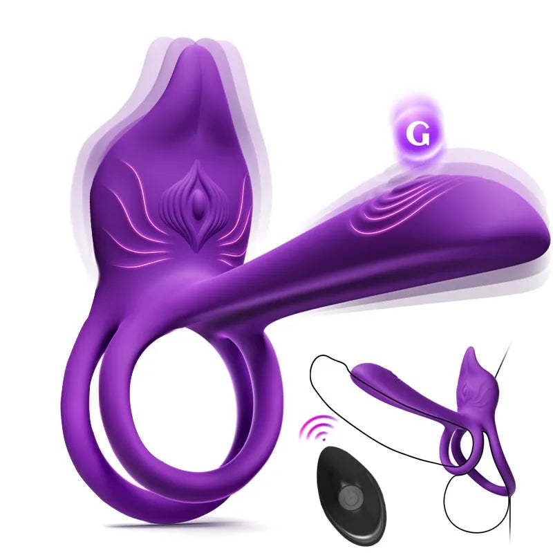 🎁bboj™ Enchanted Girl Luxe Smart Vibrating Ring – App-Controlled Pleasure for Couples 💫