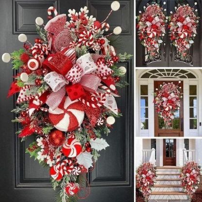 Candy Cane Christmas Wreath🍭