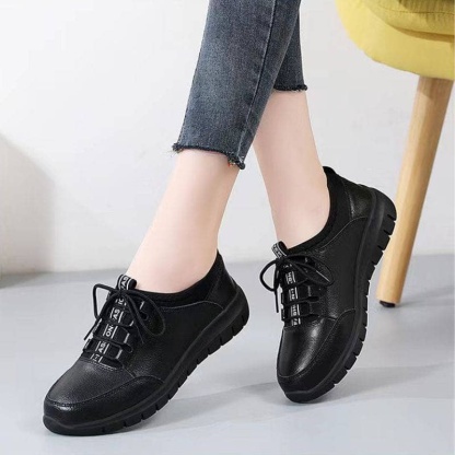 Women Orthopedic Leather Anti-Slip Shoes-walkjoyful