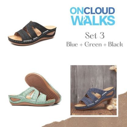 Vanccy Premium Orthopedic Thick Platform Large Size Slipper Sandals-walkjoyful