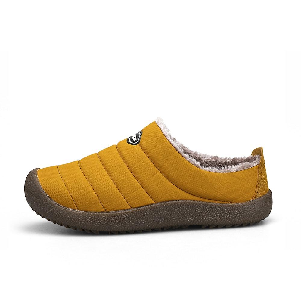 Men's Winter Water-resistant Fur-lined Flat Othopedic Slippers