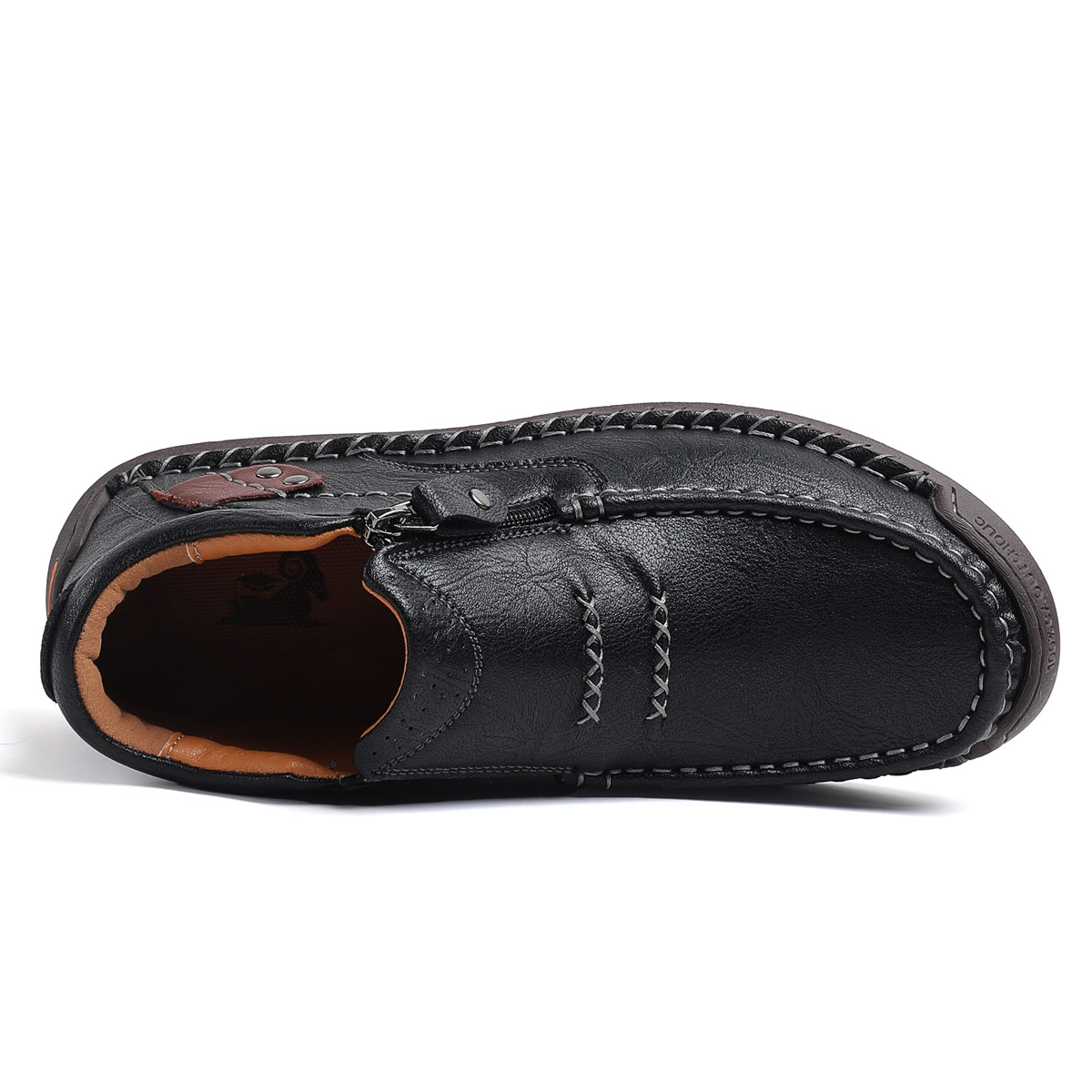 (🔥Lowest Price) Men's Waterproof Non-slip Wide Roe Handmade Cowhide Shoes Slip-on Orthopedic Shoes Driving Shoes, Suitable For Any Scene(🔥Free Orthopedic Insole)
