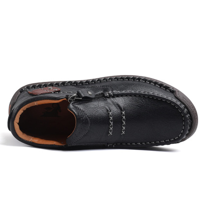 (🔥Lowest Price) Men's Waterproof Non-slip Wide Roe Handmade Cowhide Shoes Slip-on Orthopedic Shoes Driving Shoes, Suitable For Any Scene(🔥Free Orthopedic Insole)