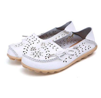 Vanccy- Leather Loafers Flats-walkjoyful