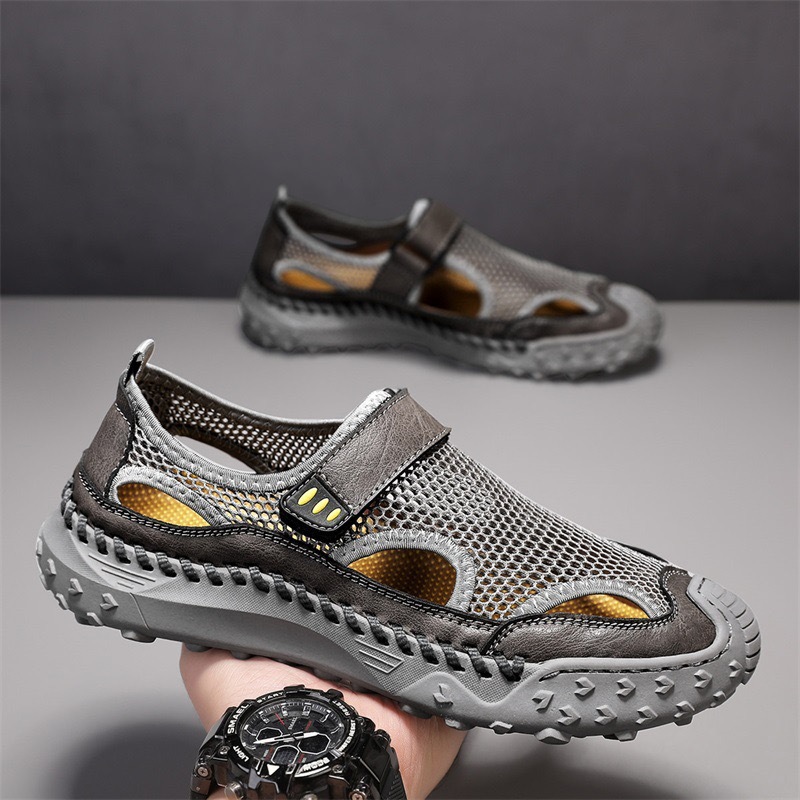 ⏰Last Day! 45% OFF 🔥Men's Handmade Cowhide Breathable Mesh Sandals