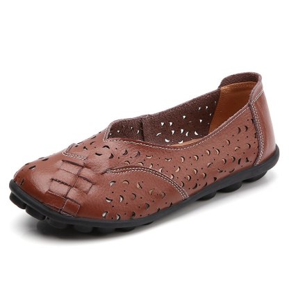 Women Flats Soft Genuine Leather Flat Shoes Woman Loafers-walkjoyful